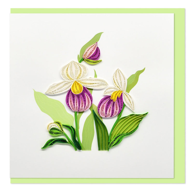 Quilled Orchid Greeting Card (15x15cm)