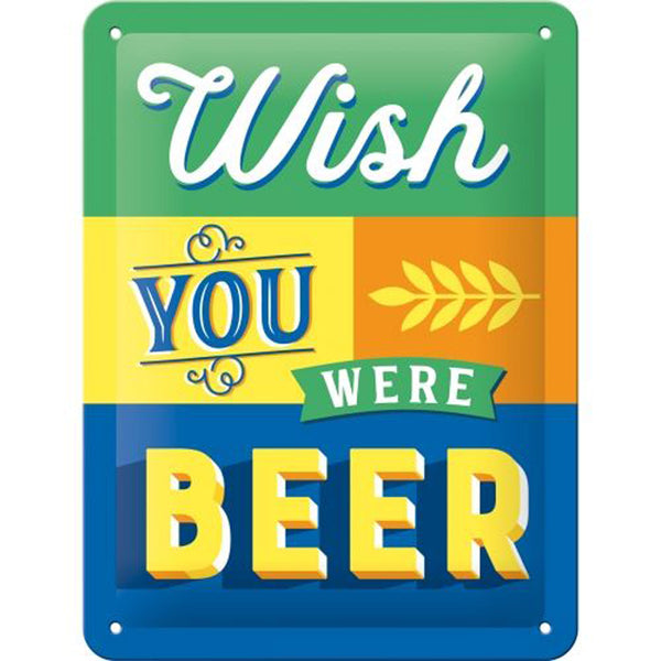 Nostalgic-Art Small Wish You Were Beer Sign (15x20cm)