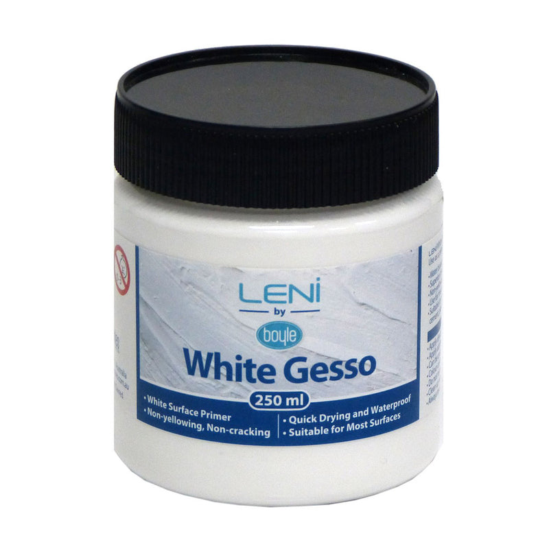 Leni Waterbased Non-Toxic White Gesso 250mL