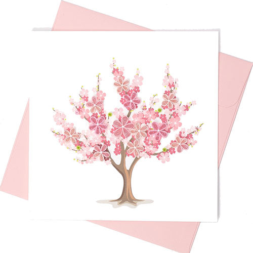 Quilled Blossom Greeting Card (15x15cm)