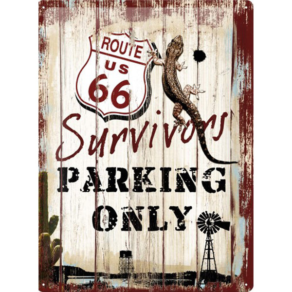 Nostalgic-Art Survivor Parking Large Sign (30x40cm)