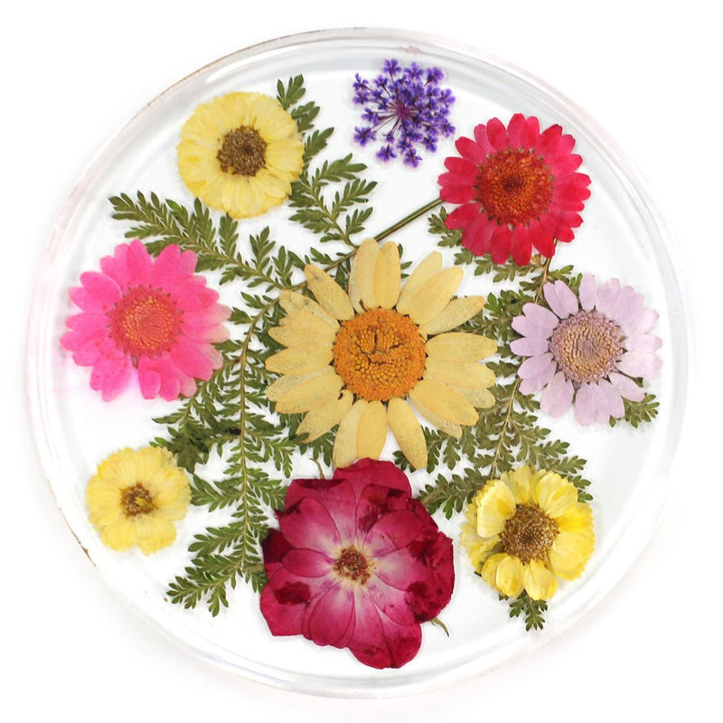 Resin Coaster with Real Flower 10cm