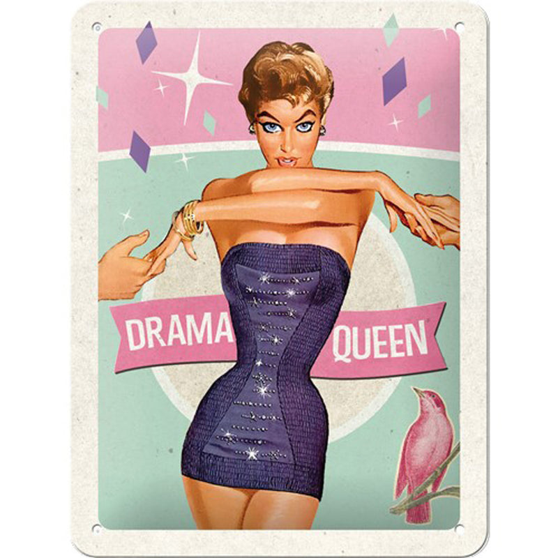 Nostalgic-Art Small Drama Queen Sign (15x20cm)