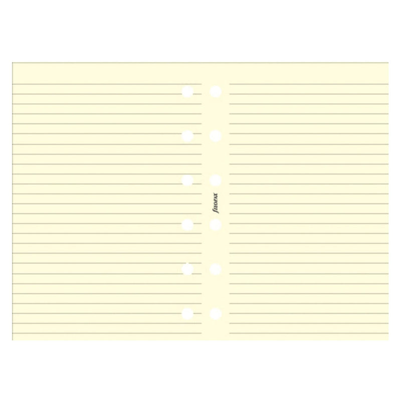 Filofax Pocket Ruled Notepaper Refill 20pk (Cotton Cream)