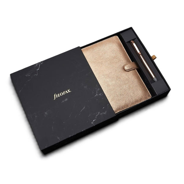 Filofax Finsbury Personal Organiser with Rose Gold Pen