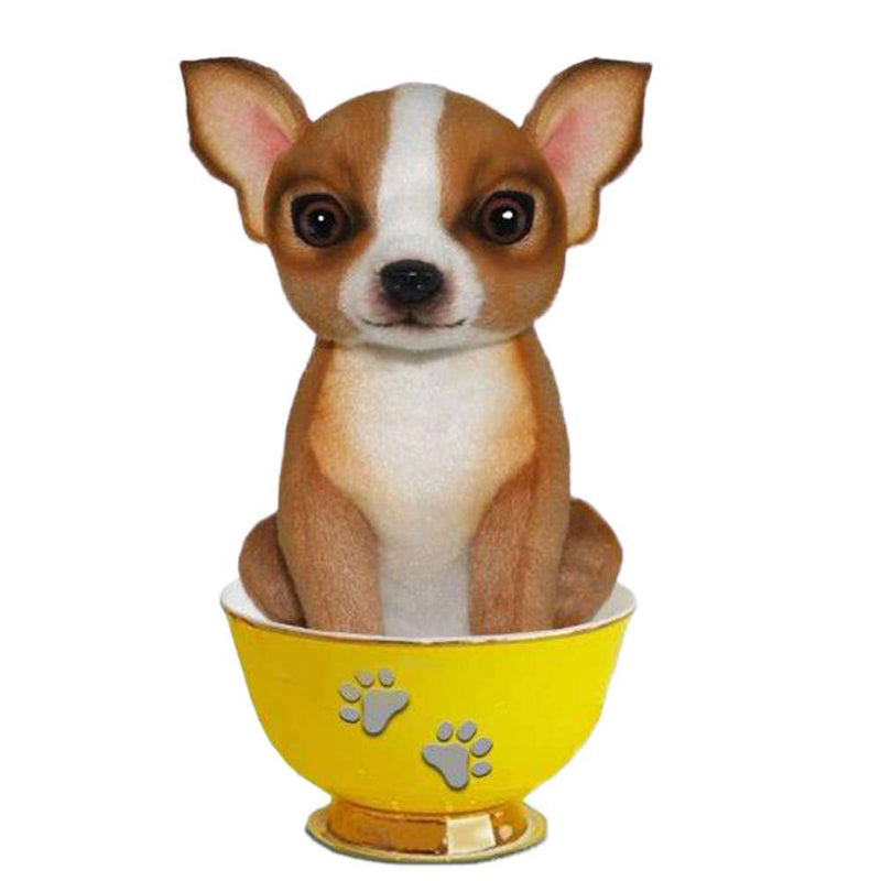 Jouet en peluche réaliste pour chien, tasse de thé, 15 cm