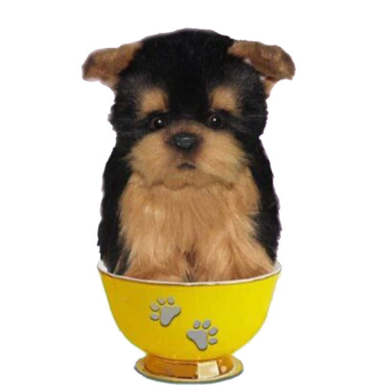Jouet en peluche réaliste pour chien, tasse de thé, 16 cm