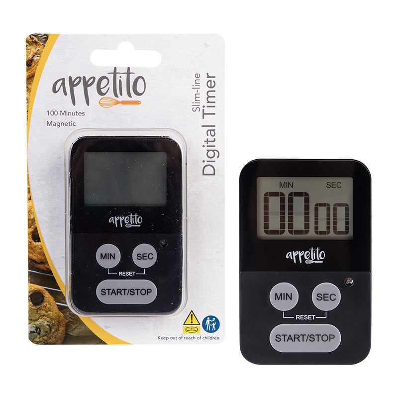 Appetito Slim-Line 100-Minute Digital Timer