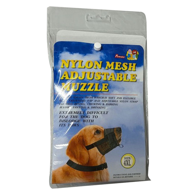 Percell Adjustable Nylon Mesh Dog Muzzle