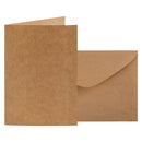 Kraft Folded Card and Envelope 20pcs (120x170mm)