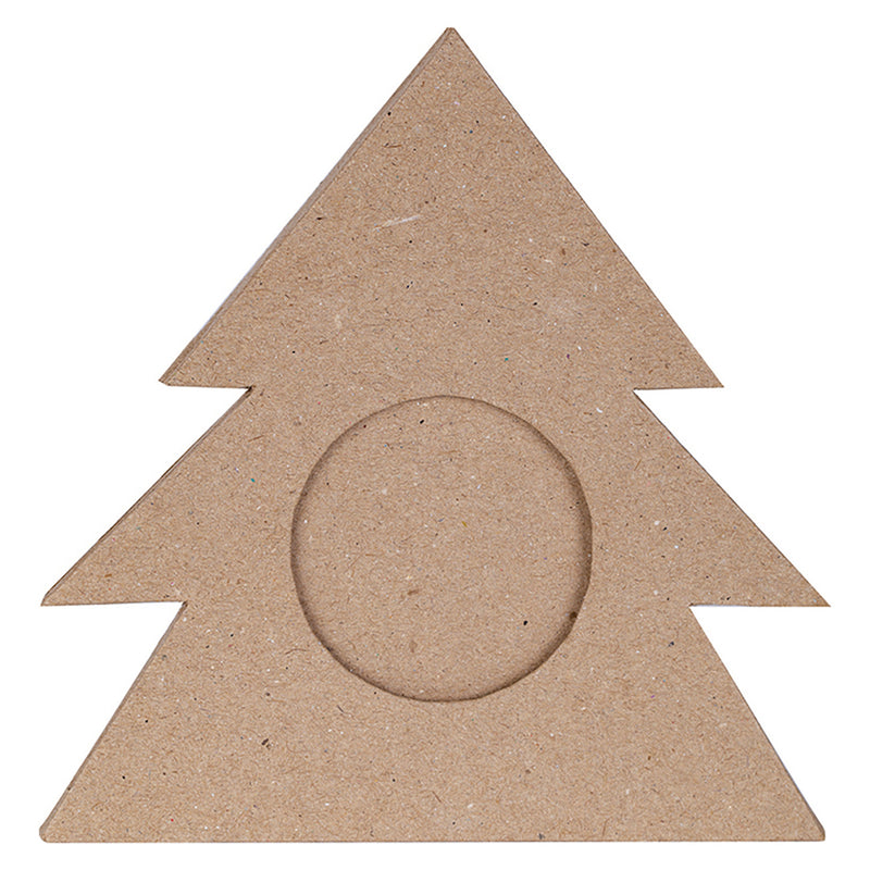 Paper Mache Tree Photo Frame 13cm 5pk