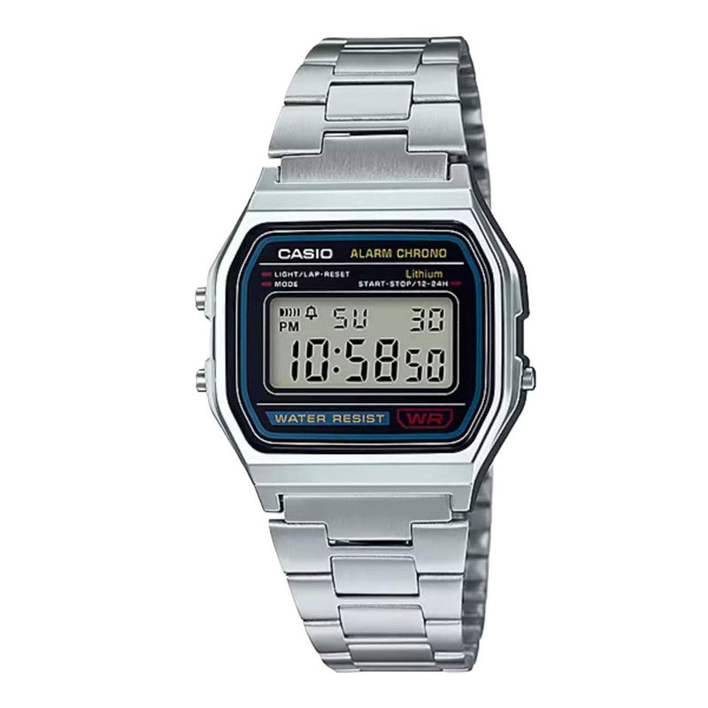 Casio A158WA-1 Square Stainles Steel Watch