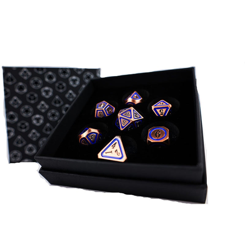 GPL Metal RPG Concentrique RPG Dice Set