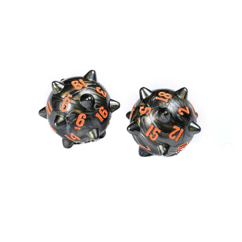 PolyHero Warrior 2d20 Spiked Balls Dice Set (Steel Grey)