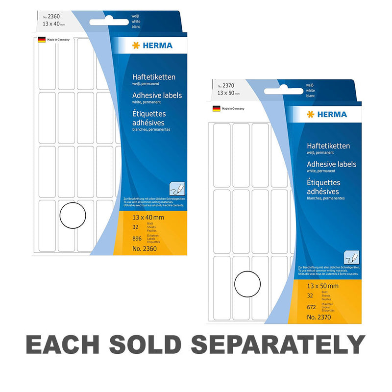 Herma Multi-Purpose Adhesive Labels 13mm (White)