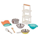 Pots and Pans Playset with Storage Rack