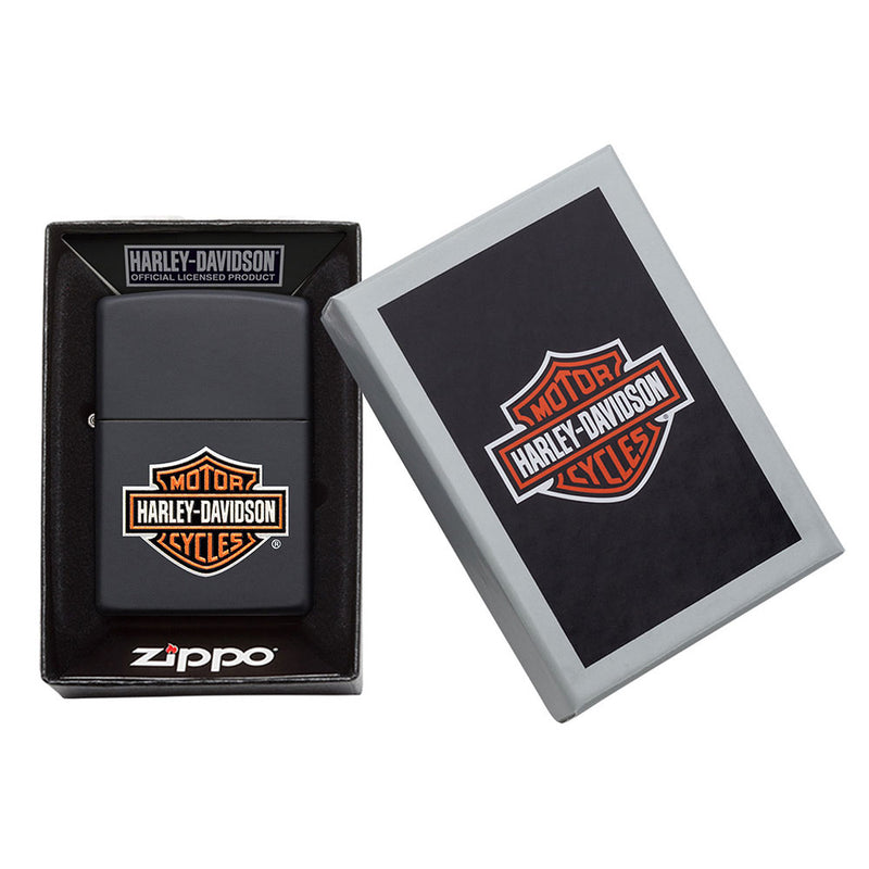  Zippo Harley Davidson Mattschwarzes Feuerzeug