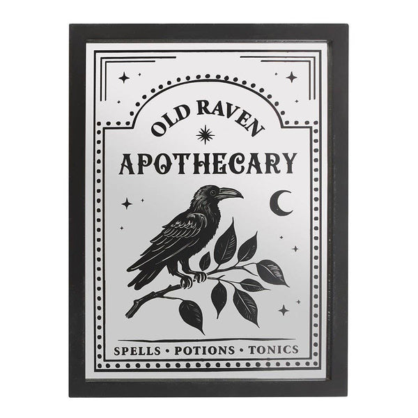 Old Raven Apothecary Mirrored Wall Art