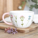 Blooming Lovely Floral Textured Ceramic Mug