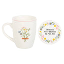 If Mums Were Flowers Floral Ceramic Mug & Coaster Set