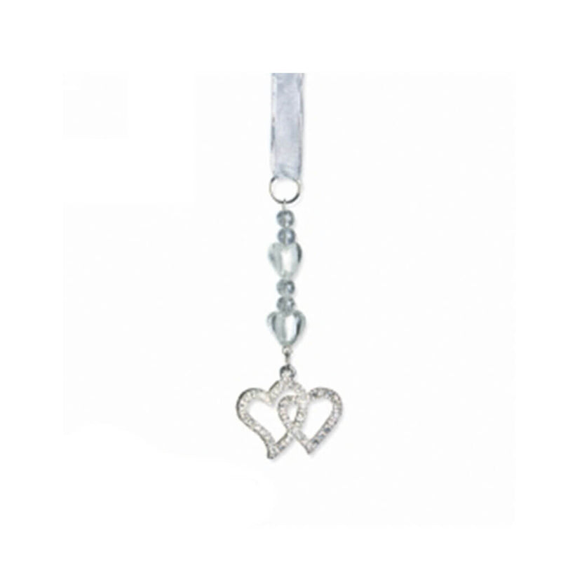 ME Double Diamante Heart Wedding Charm