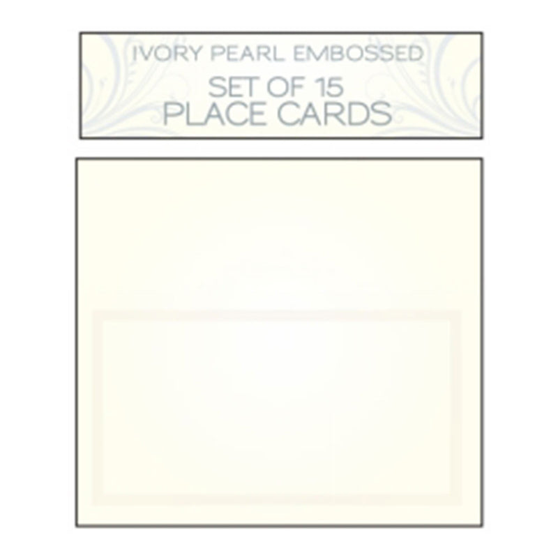 Ivory Pearl Embossed Place Card Set