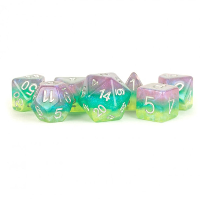 MDG Couche Stardust Resin Polyédral Dice Set 16 mm
