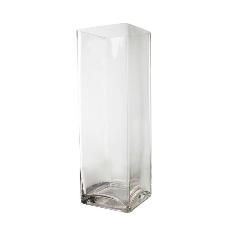 Grand vase en verre rectangle fabriqué à la main Coco