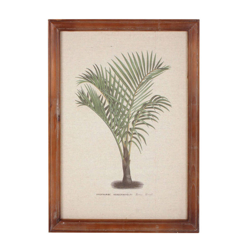 Gerahmte Vintage-Palmen-Wandkunst (38x52x1,8 cm)