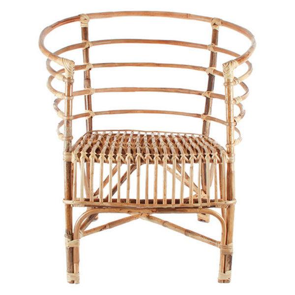 Xandra Natural Cane Chair with Cushion (80x70x40cm)