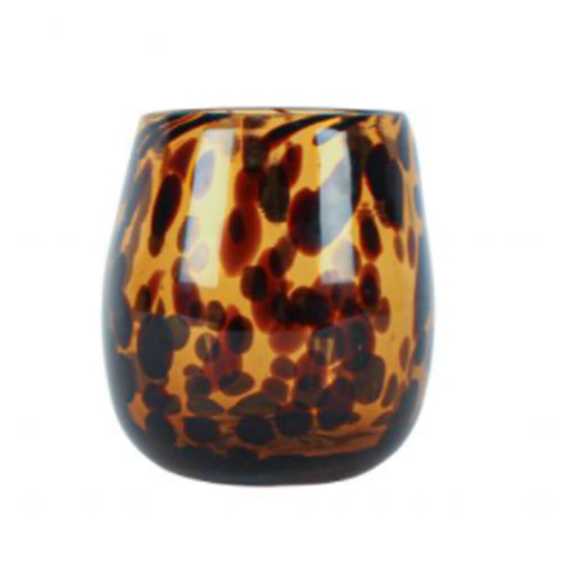 Vase à imprimé léopard ambre Easton