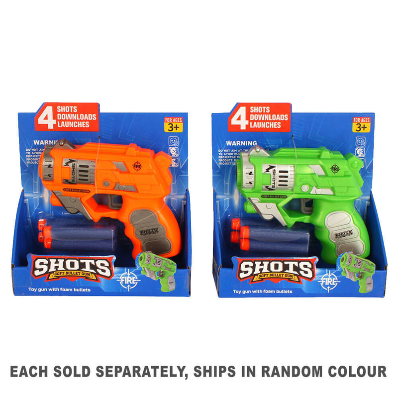  Shots Schaumstoff-Geschosspistole (1 Stück, zufällige Farbe)