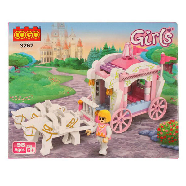 Carriage and Princess Building Blocks 98pcs (20x16x5cm)