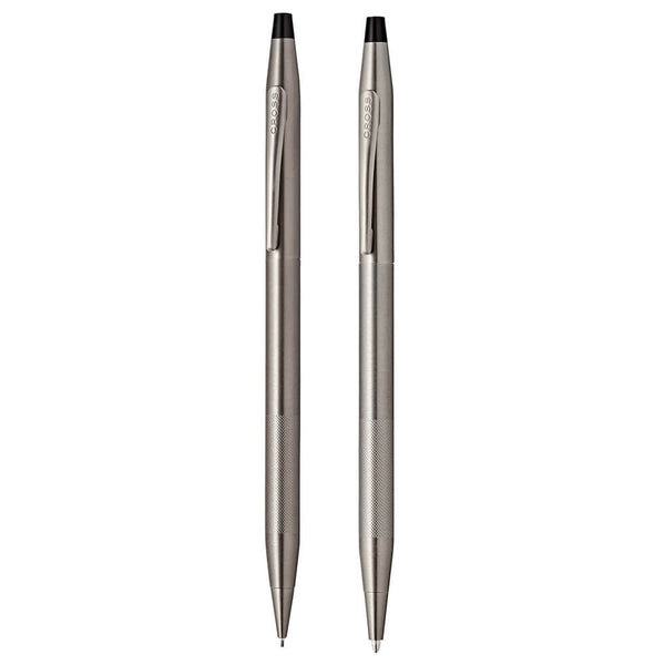 Classic Century Titanium Grey & MicroKnurl Pen & Pencil Set