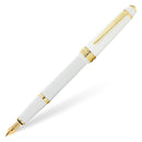 Stylo plume Cross Bailey Light Gloss (blanc/or)