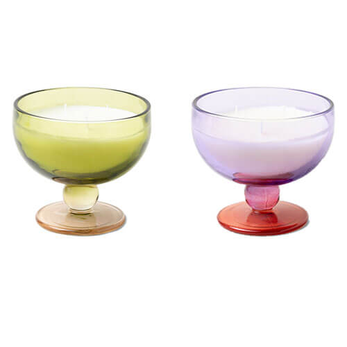Tinted Glass Goblet Candle 6oz