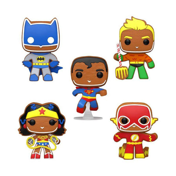 DC Comics Gingerbread Heroes US Exclusive Pop! Vinyl 5-Pack