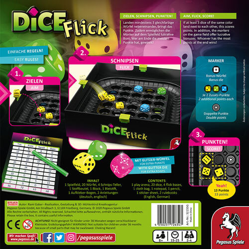 Dice Flick Board Game