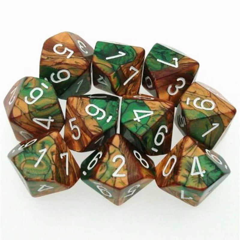 Chessex D10 Polyhedral 10-Würfel-Gemini-Set