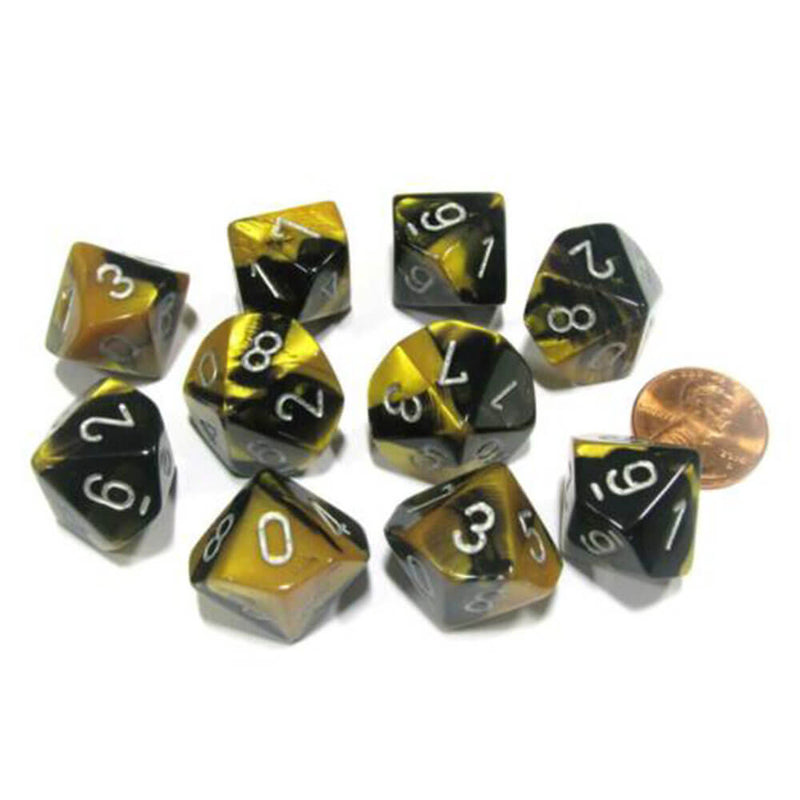 Chessex D10 Polyhedral 10-Würfel-Gemini-Set