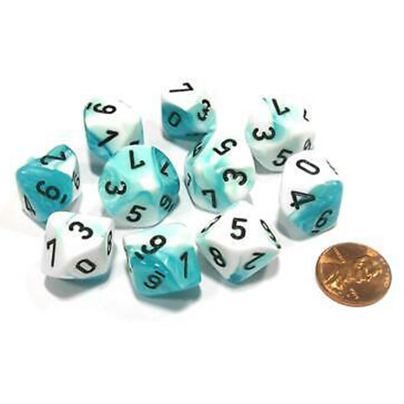 Chessex D10 Polyhedral 10-Würfel-Gemini-Set