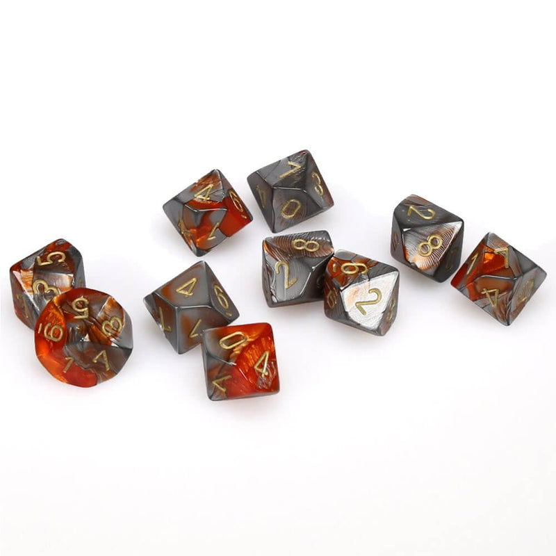 Chessex D10 Polyhedral 10-Würfel-Gemini-Set