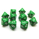 Chessex D10 Polyhedral 10-Die Opaque Set