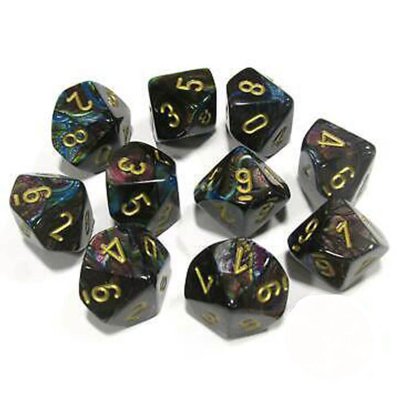 Chessex D10 Polyhedral 10-Würfel glänzendes Set