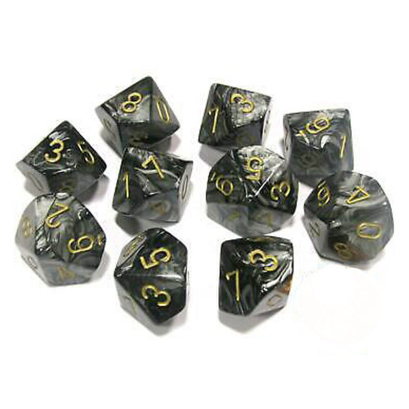 Jeu de 10 matrices polyédriques Chessex D10