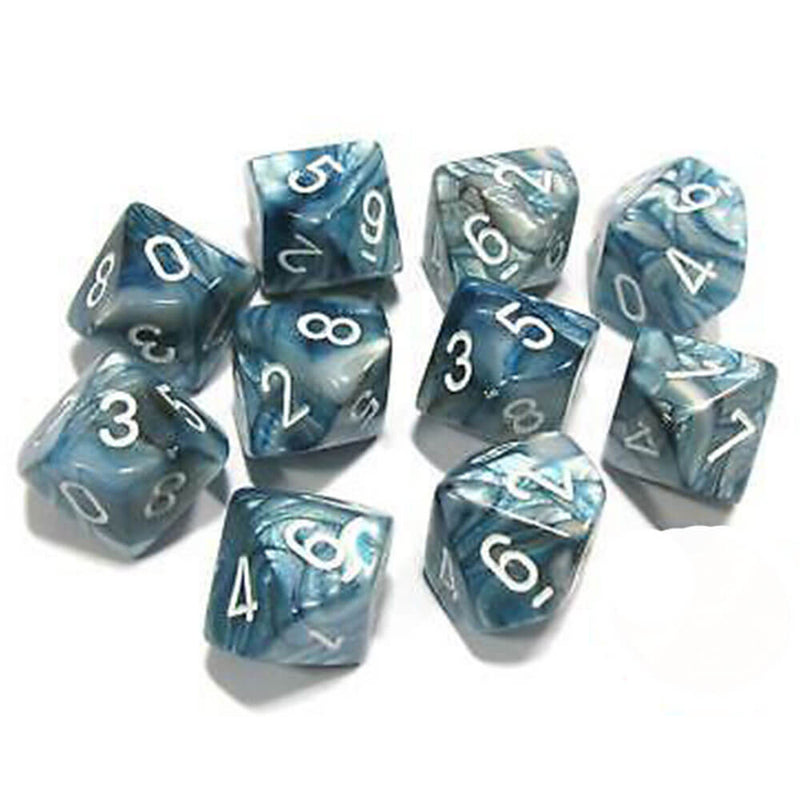 Chessex D10 Polyhedral 10-Würfel glänzendes Set