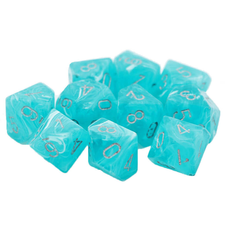 Chessex D10 Polyhedral 10-Würfel Cirrus Set