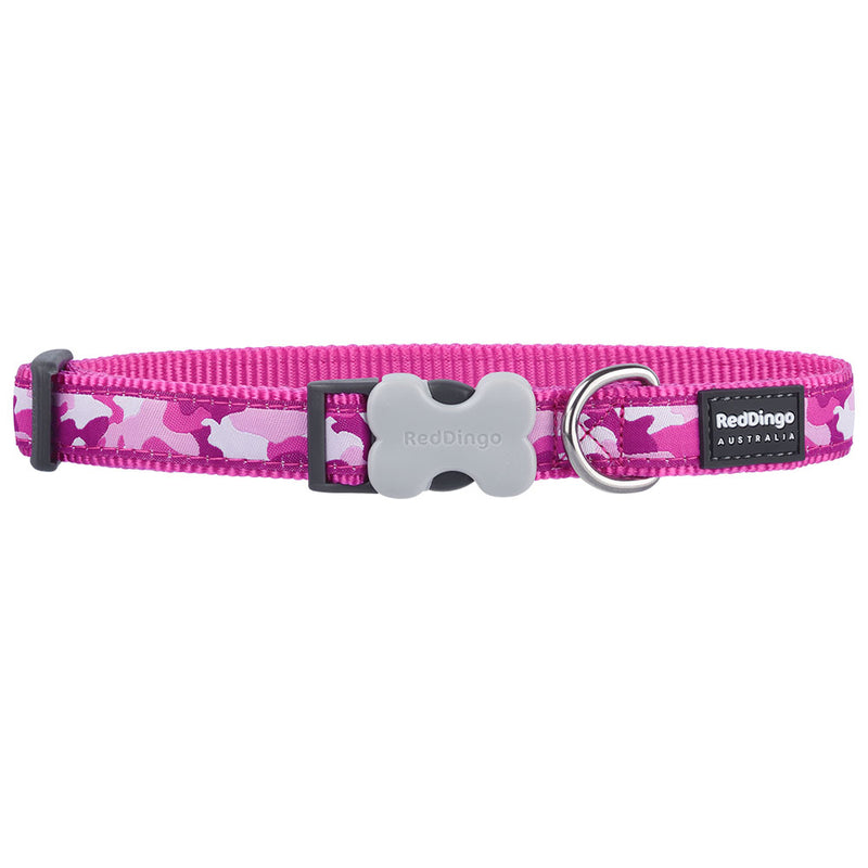 Hundehalsband mit Tarnmuster (Hot Pink)