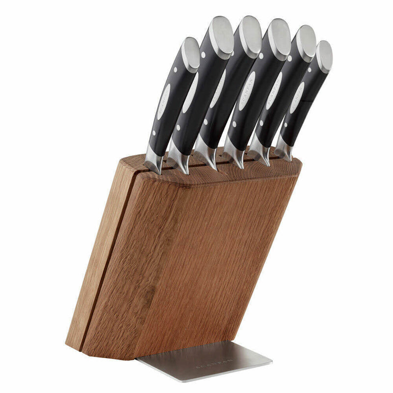 Scanpan Classic Knife Oak Block Set (7pcs)