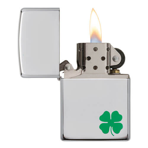 Zippo A Bit O Luck High Polish Chrome Lighter